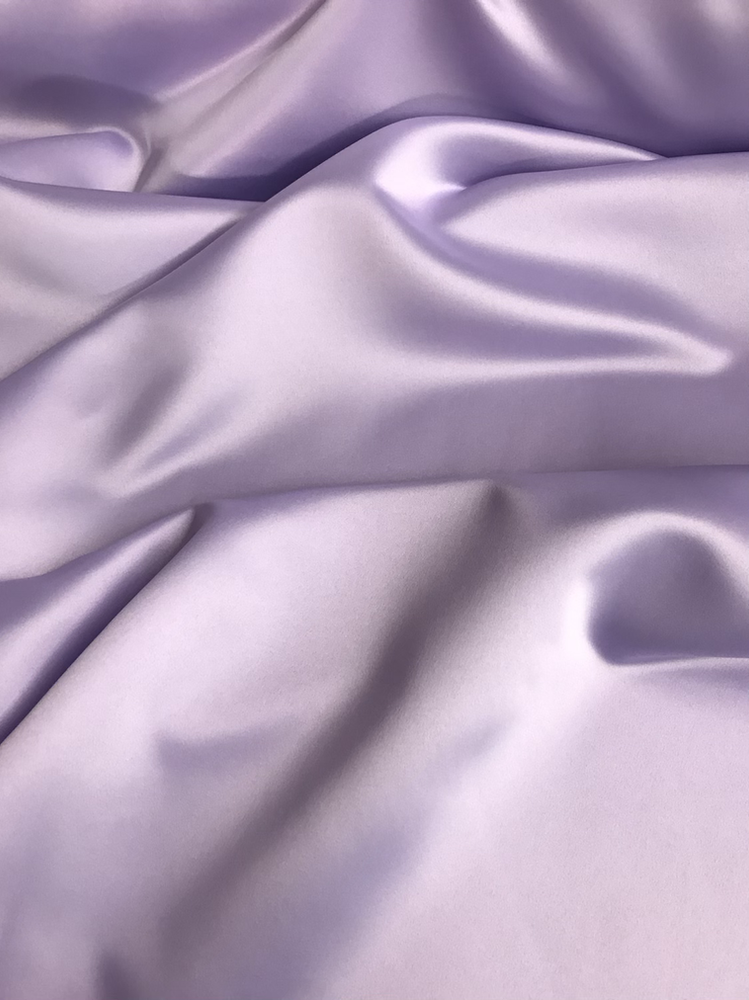 Peau De Soie Dull Satin Polyester Fabric - Lilac, 58/59" Width (1 Yard)