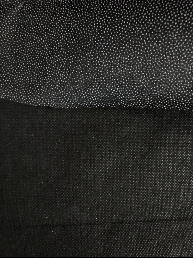 Non-Woven Iron-On Fusible Interfacing Polyester Fabric - Black, Medium Weight, 58-60" Width (1 Yard)