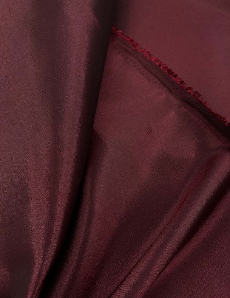 Burgundy Taffeta Polyester Fabric - Burgundy Solid, 58/59" Width (1 Yard)