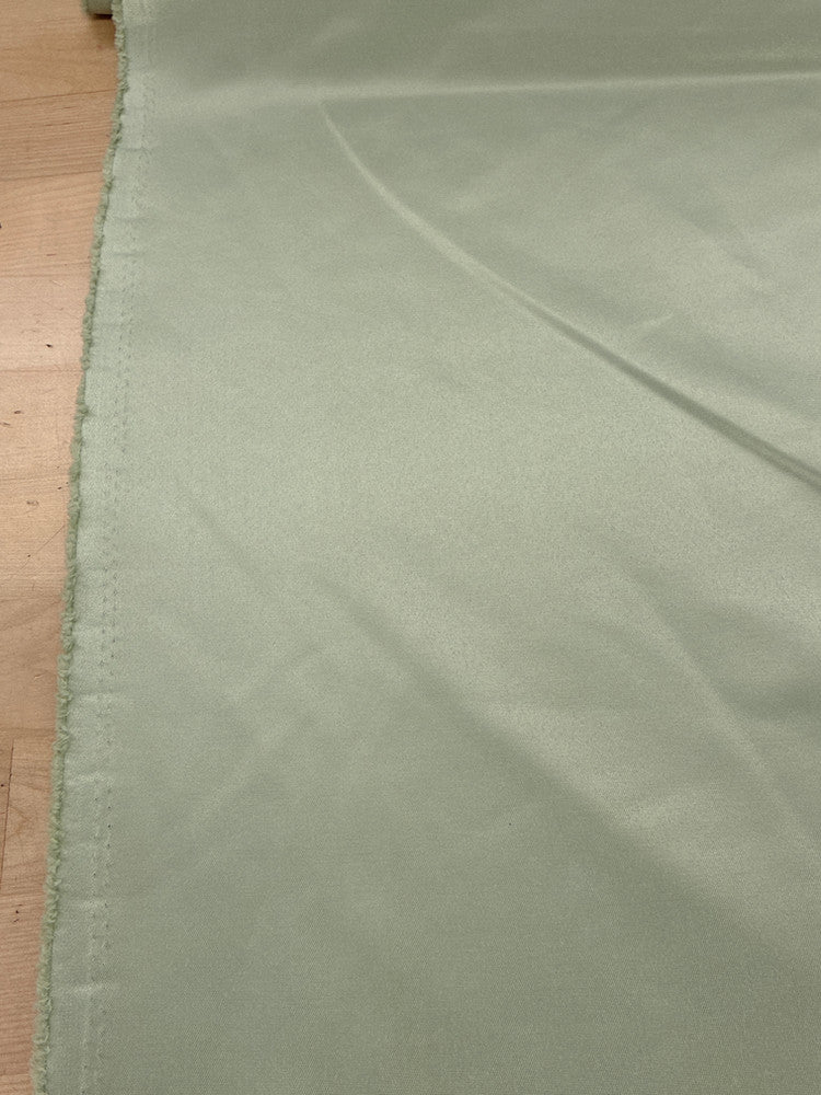 Dull Satin Peau De Soie Polyester Fabric - Sage, Matte Finish, 58/59" Width (1 Yard)