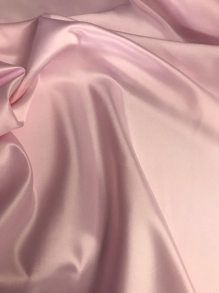 Peau De Soie Dull Satin Polyester Satin Fabric - Pink Matte, 58/59" Width (1 Yard)