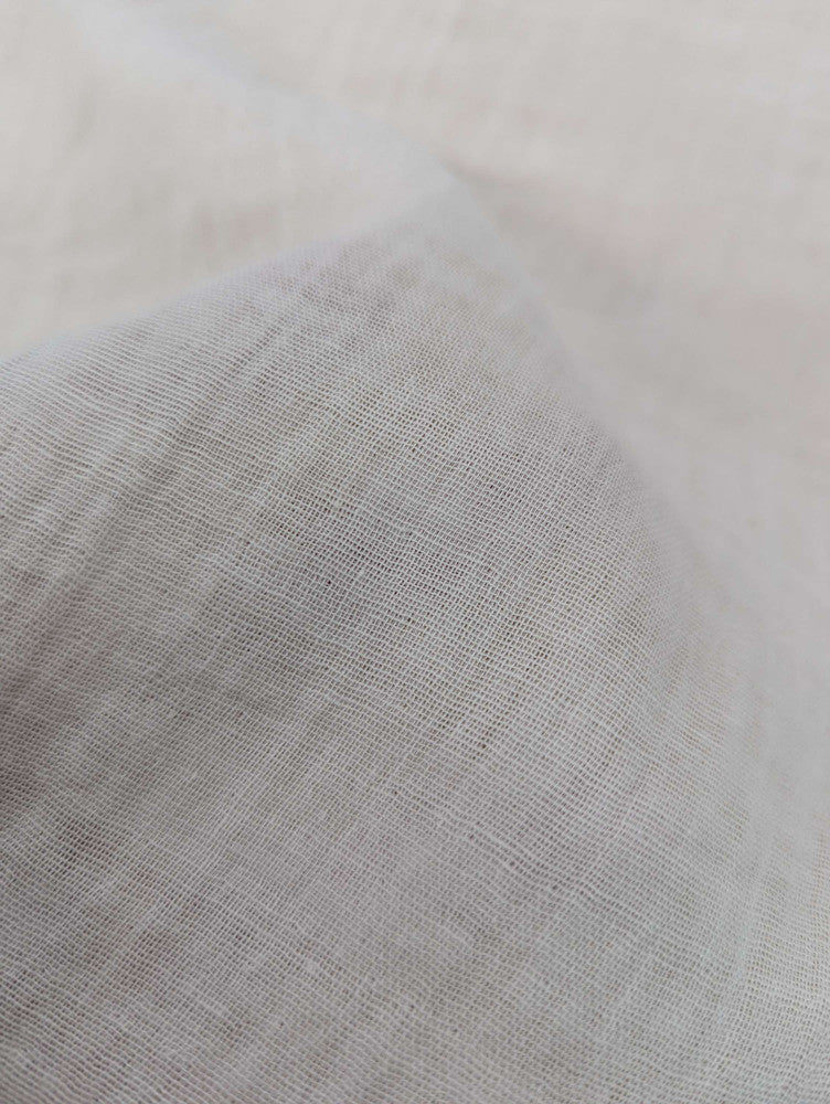 Double Cotton Gauze Cotton Fabric - Offwhite, 55/56" Width (1 Yard)