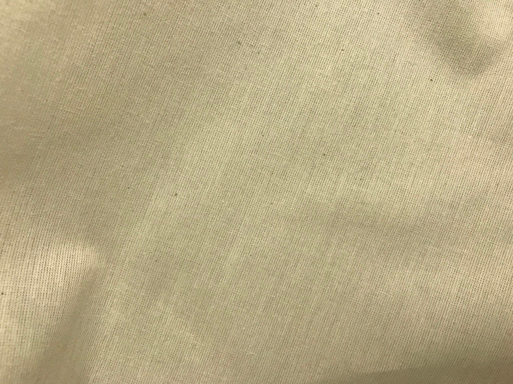 Muslin Cotton Fabric - Natural (Light Ivory), 61/63" Width (1 Yard)