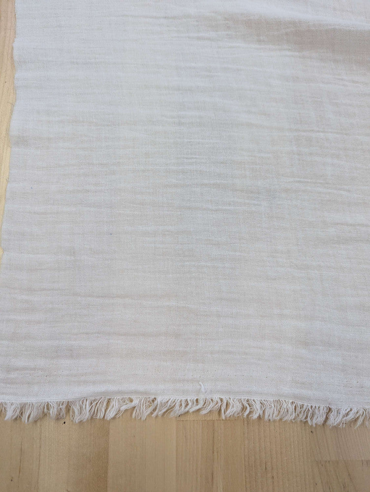 Double Cotton Gauze Cotton Fabric - Offwhite, 55/56" Width (1 Yard)