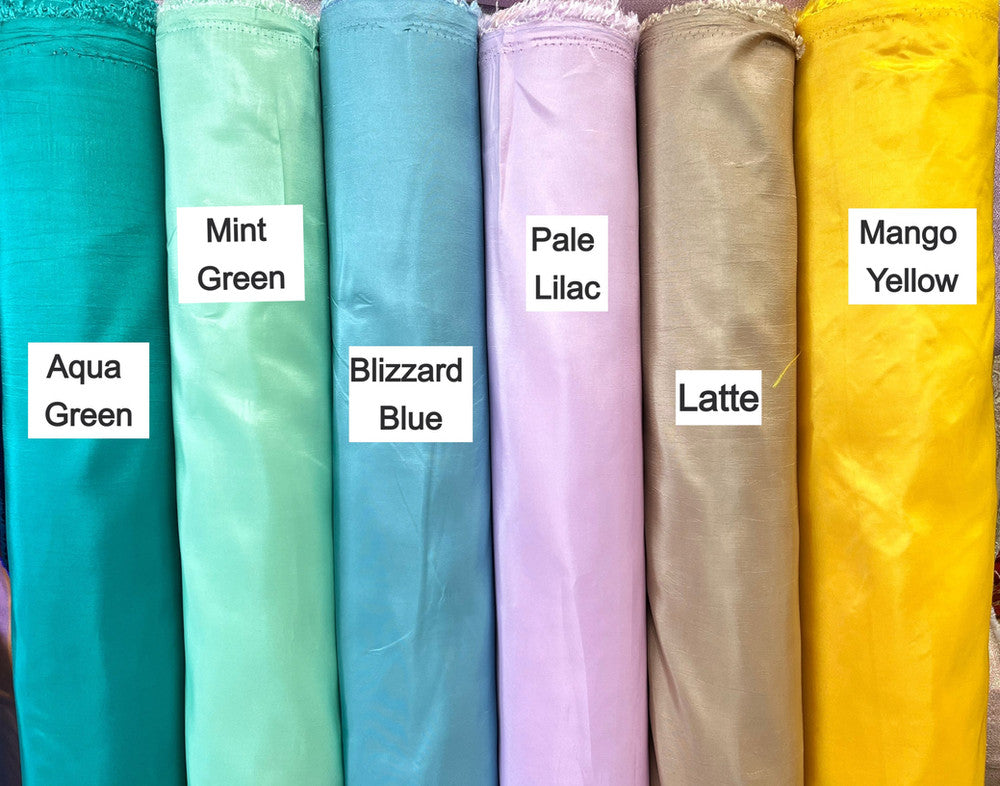 Blizzard Blue Polyester Taffeta Fabric - Solid Blizzard Blue, 58-59" Width (1 Yard)