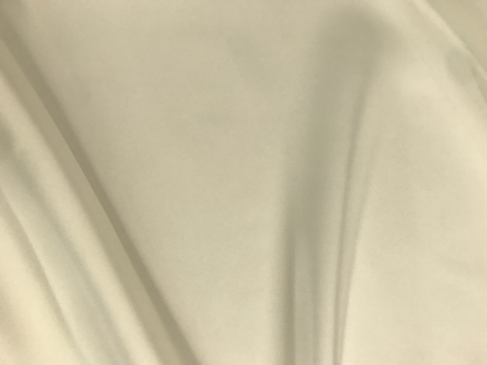 Peau De Soie Dull Satin Polyester Fabric - Light Ivory Matte Finish, 58/59" Width (1 Yard)