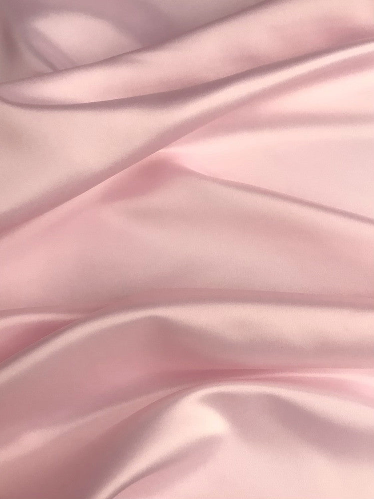 Peau De Soie Dull Satin Polyester Satin Fabric - Pink Matte, 58/59" Width (1 Yard)