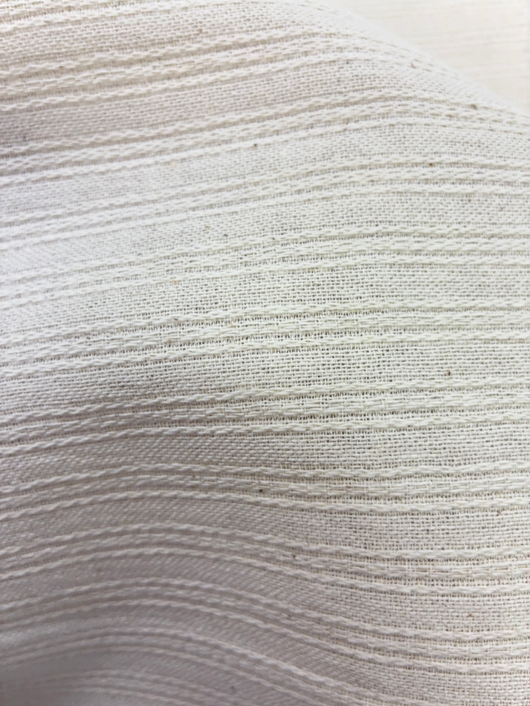 Canvas With Design Cotton Fabric - Natural (Ivory Cream), Heavyweight, 58-59" Width (1 Yard)
