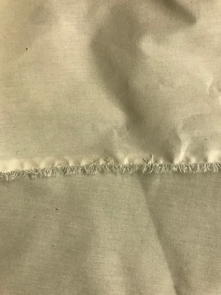 Muslin Cotton Fabric - Natural (Light Ivory), 61/63" Width (1 Yard)