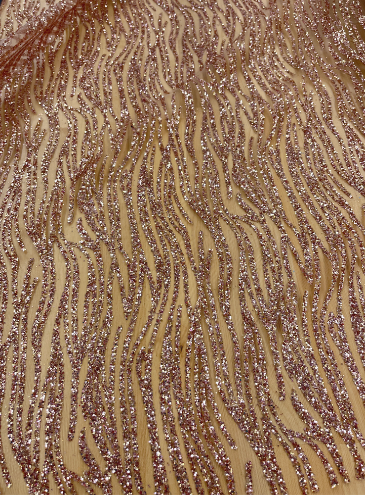 Glitter Lace Polyester Fabric - Sparkly Sheer Mesh, 59/60" Width (1 Yard)