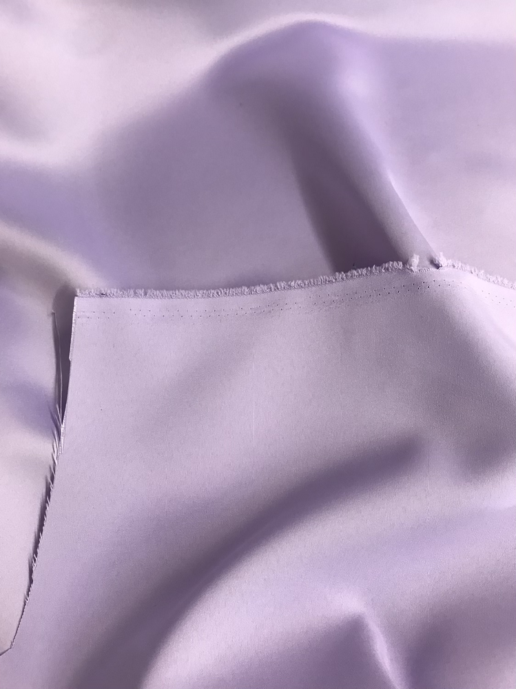 Peau De Soie Dull Satin Polyester Fabric - Lilac, 58/59" Width (1 Yard)