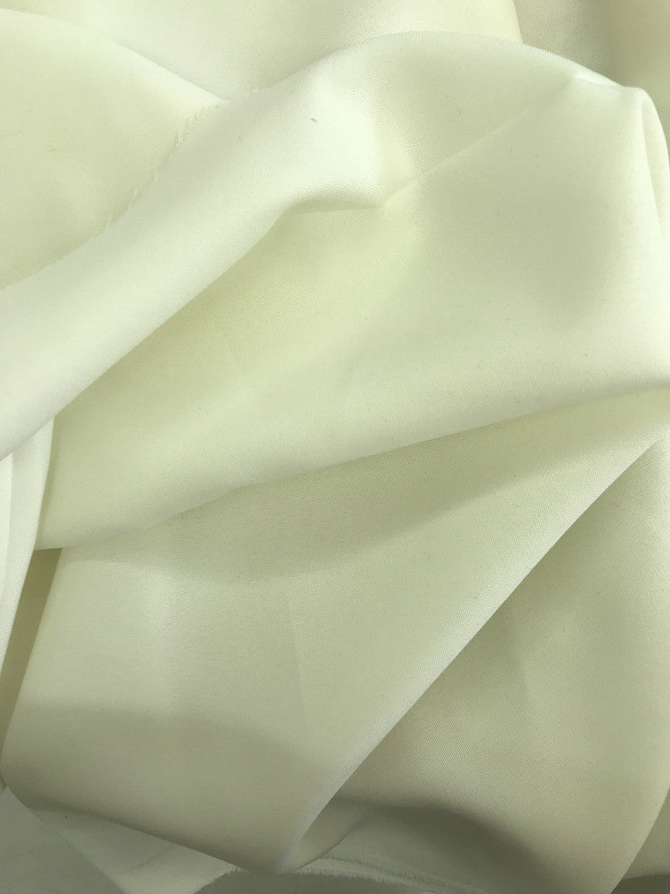 Poly Poplin Polyester Fabric - Ivory Solid, 58/59" Width (1 Yard)