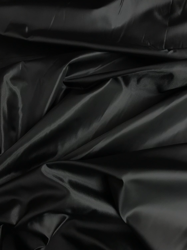Black Polyester Lining Fabric - Solid, Lightweight, 58/59" Width (1 Yard)