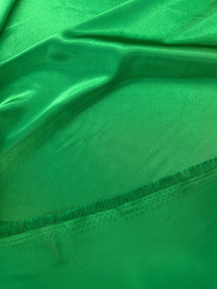 Charmeuse Polyester Fabric - Green, 58/59" Width (1 Yard)