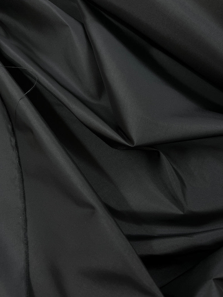 Solid Taffeta 100 Percent Polyester Fabric - Black, 58-59" Width (1 Yard)