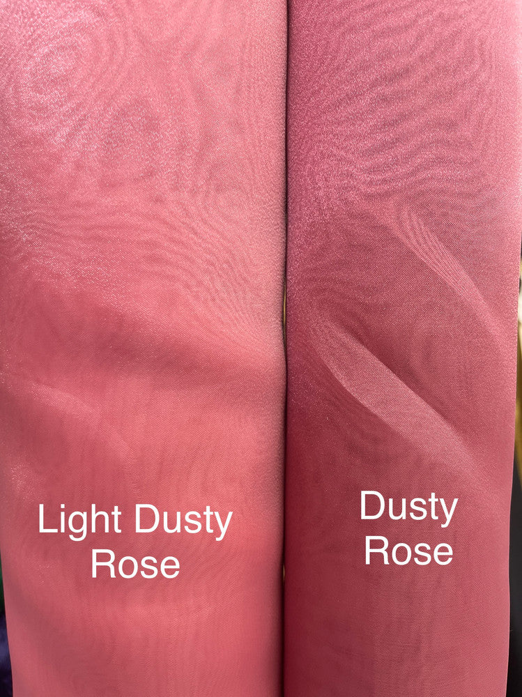 Crystal Organza Polyester Fabric - Dusty Rose, 58/59" Width (1 Yard)
