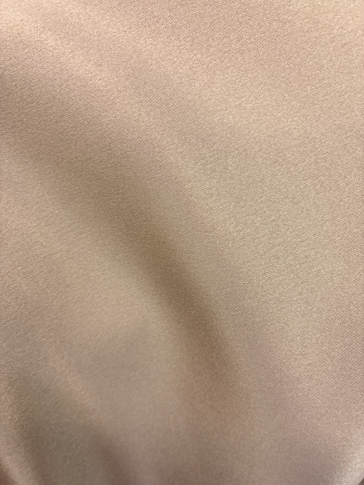 Peau De Soie Dull Satin Polyester Fabric - Latte, Matte Finish, 58/59" Width (1 Yard)