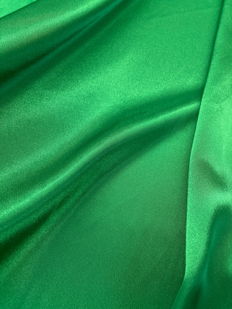 Charmeuse Polyester Fabric - Green, 58/59" Width (1 Yard)