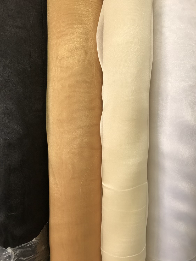 Crystal Organza Polyester Fabric - Gold, Sheer, 58-59" Width (1 Yard)