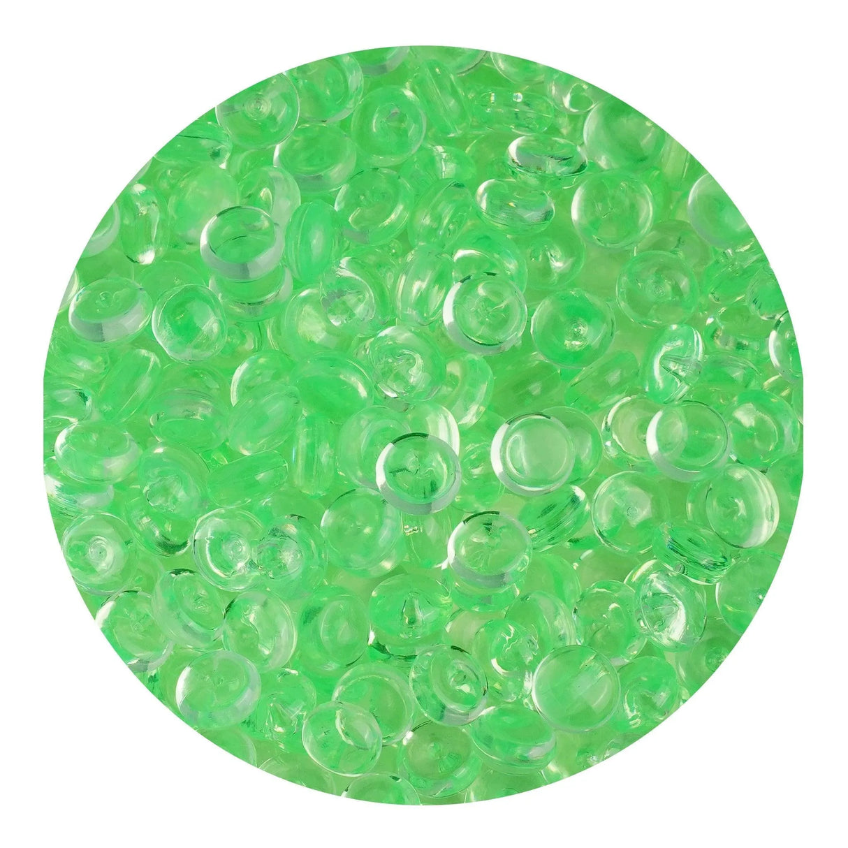 Fish Bowl Beads - Bright Green (8 oz Bag - 7mm)