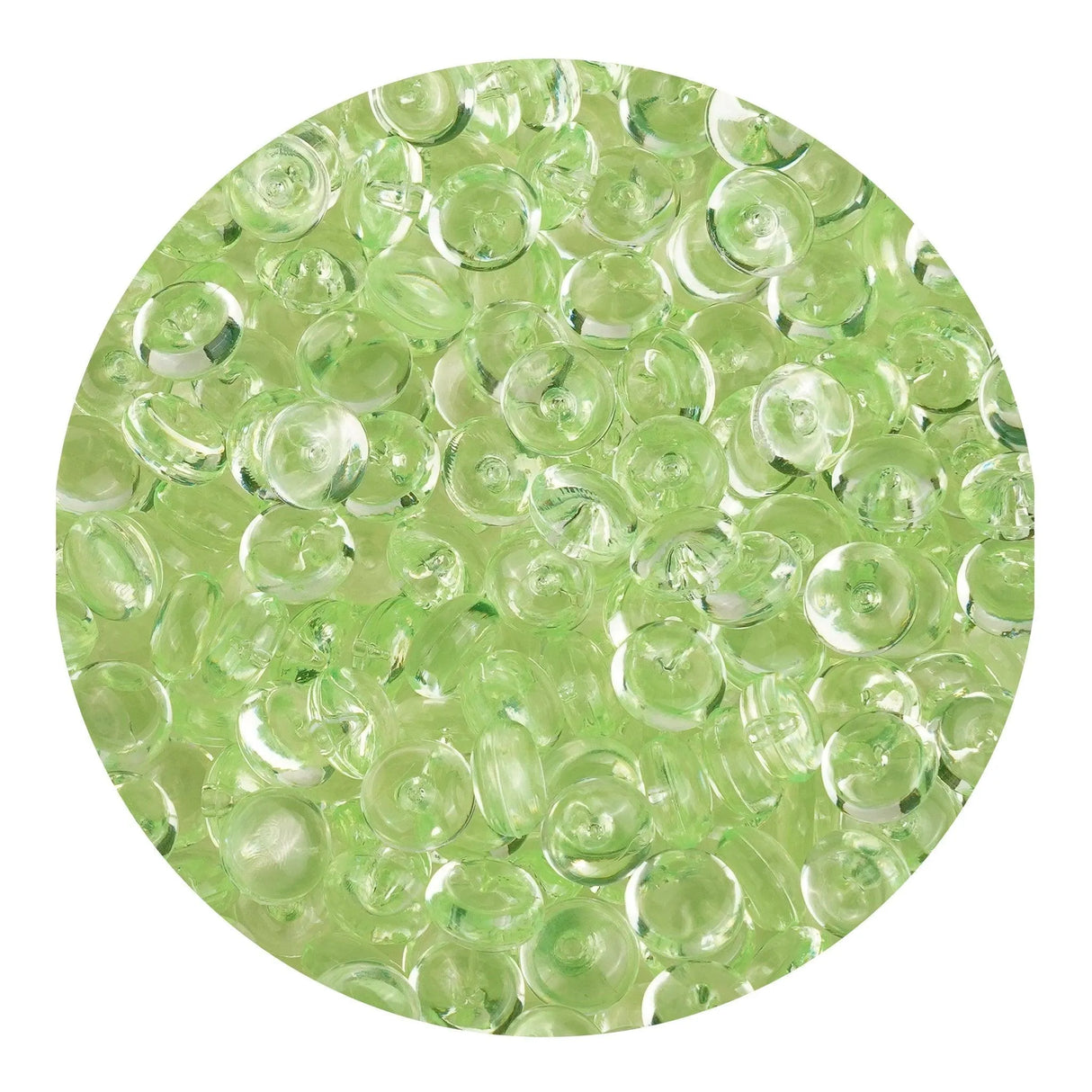 Fish Bowl Beads - Green (8 oz Bag - 7mm)