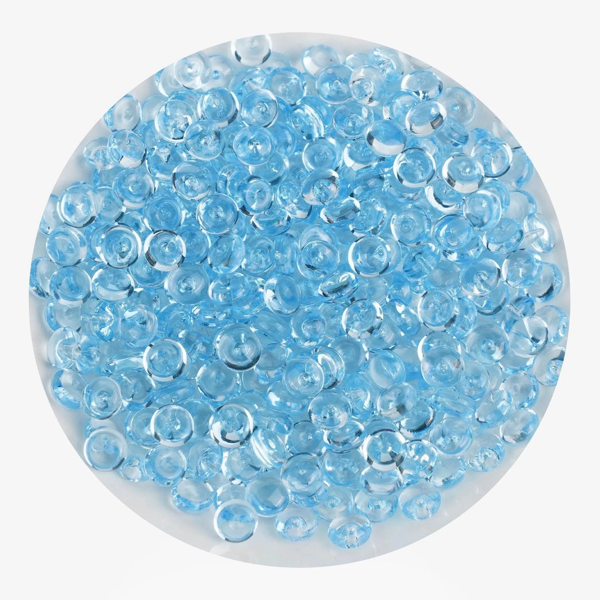 Fish Bowl Beads - Light Blue (8 oz Bag - 7mm)