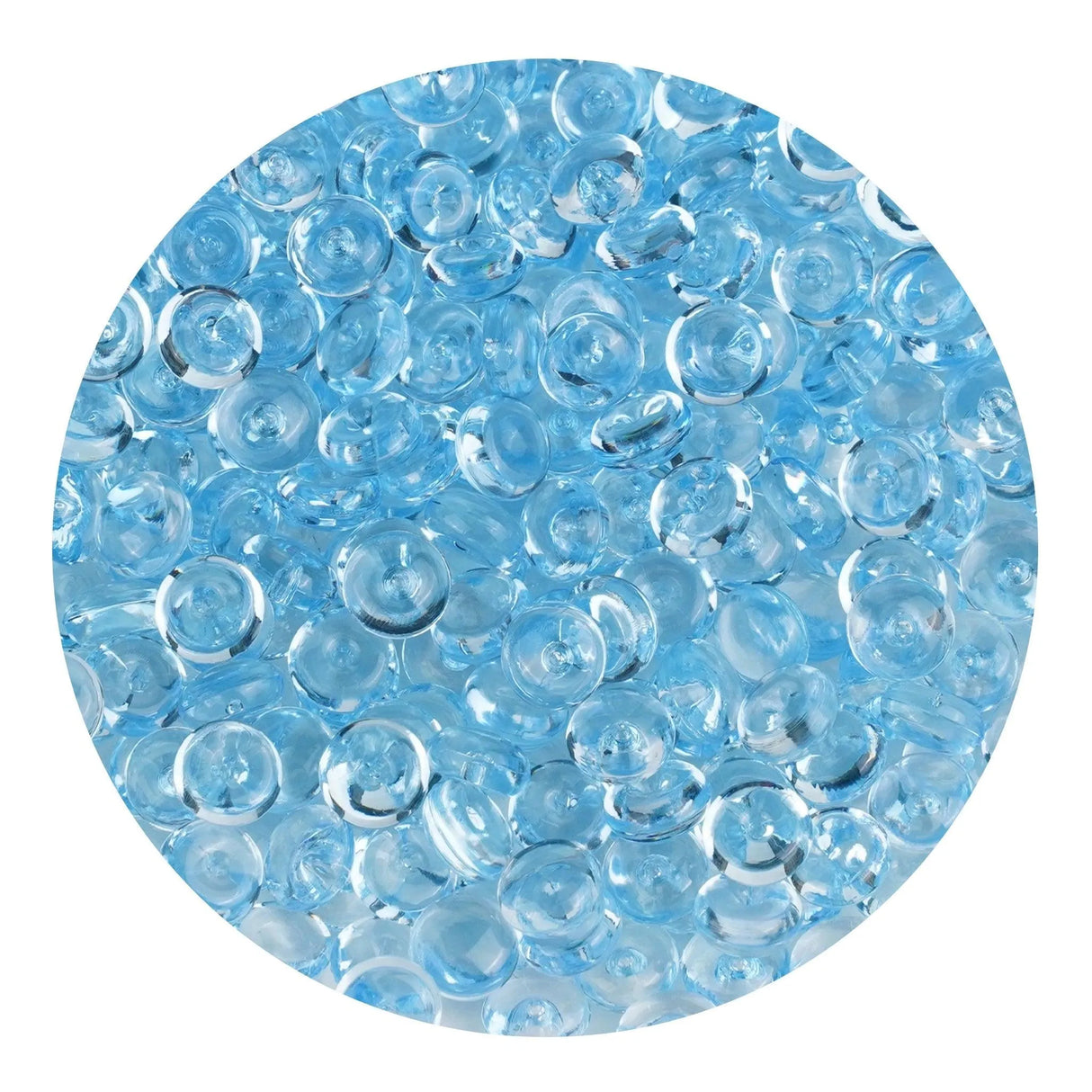 Fish Bowl Beads - Light Blue (8 oz Bag - 7mm)