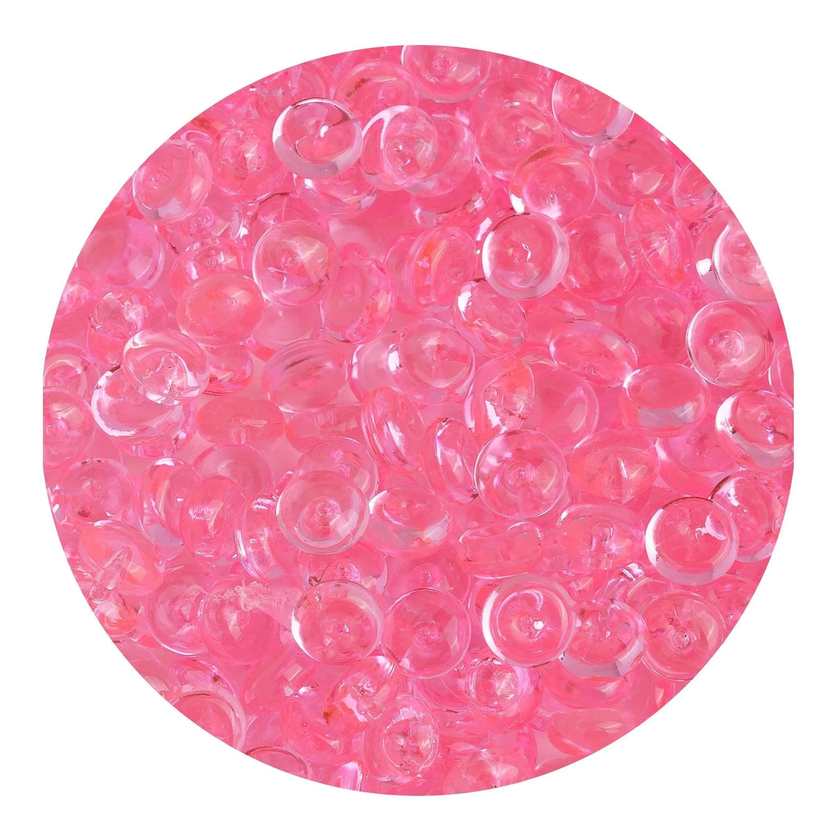 Fish Bowl Beads - Pink (8 oz Bag - 7mm)
