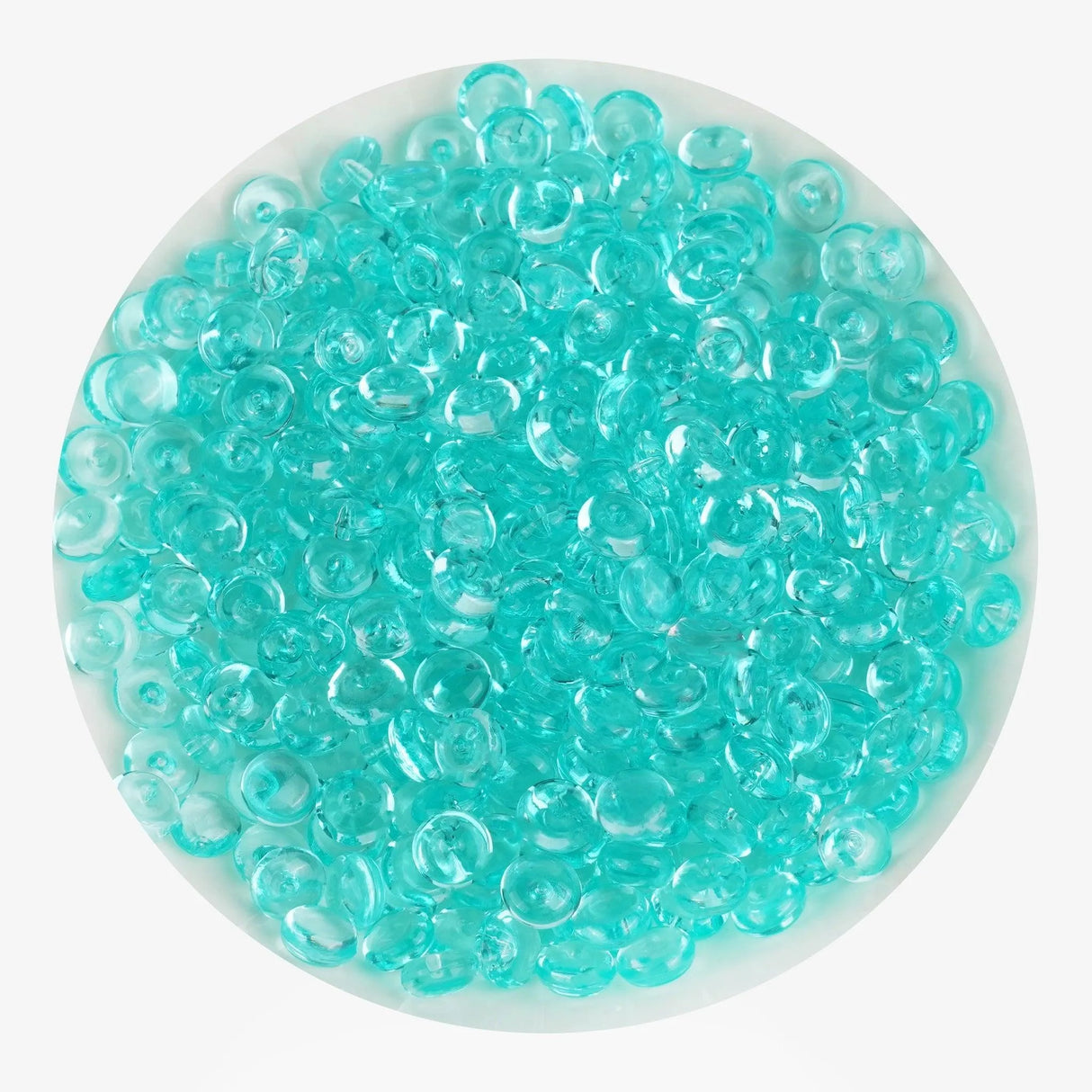 Fish Bowl Beads - Teal (8 oz Bag - 7mm)
