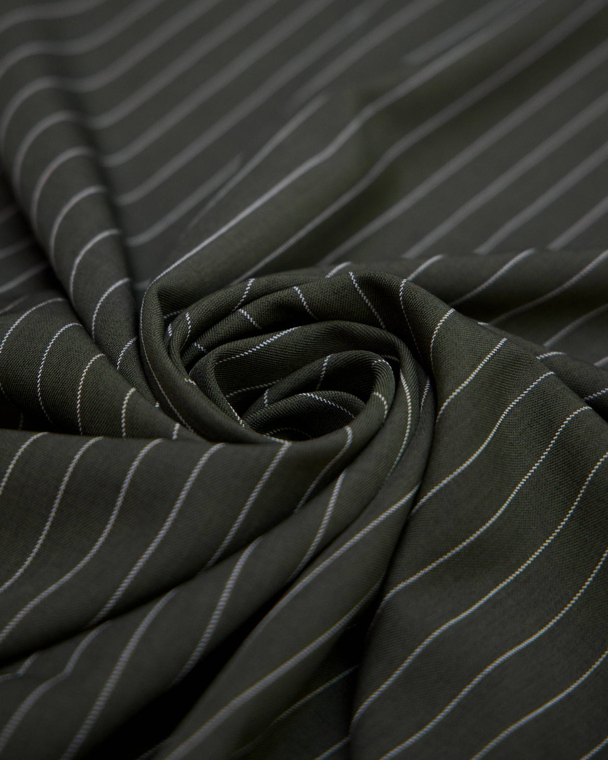 Tailored Pin Stripe Suiting Army Green