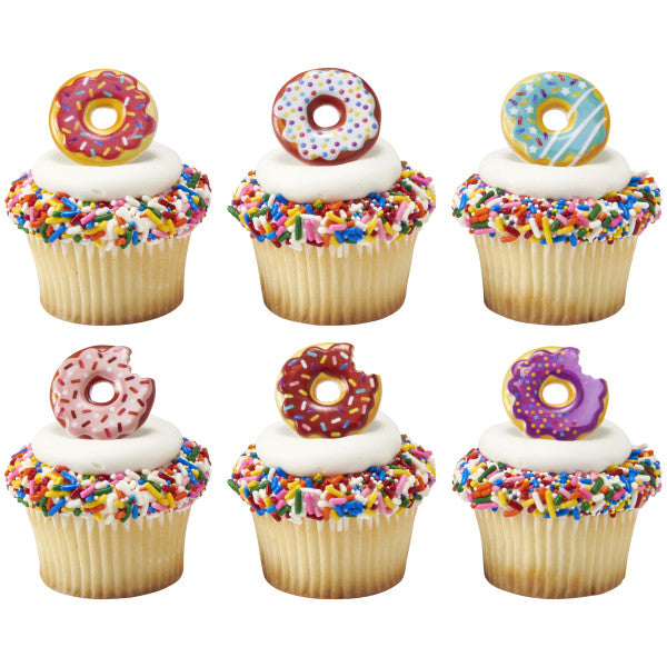 Donut Cupcake Rings, Cake Toppers Sweet One 144 rings