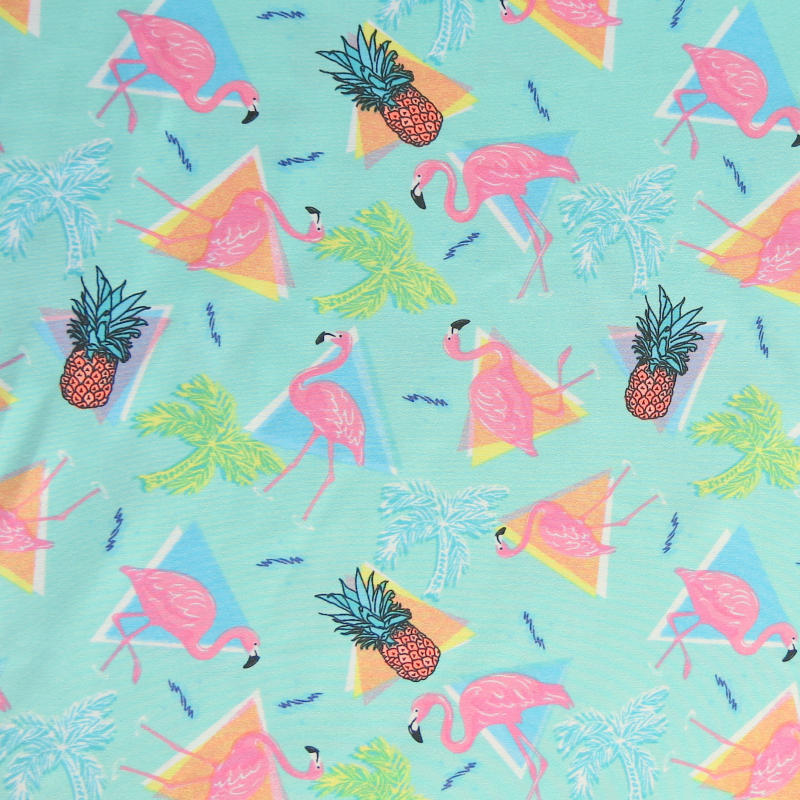 Microfiber Boardshort Fabric Flamingo Fanfare