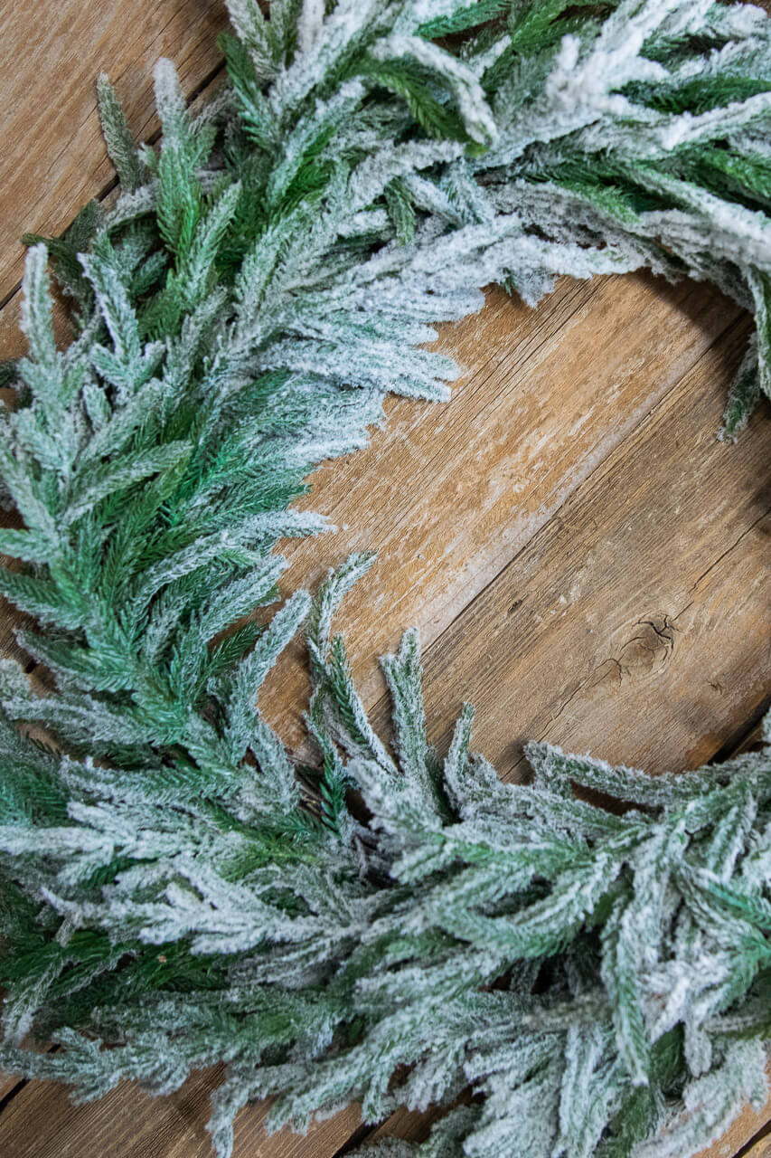 24” Real Touch Flocked Norfolk Wreath