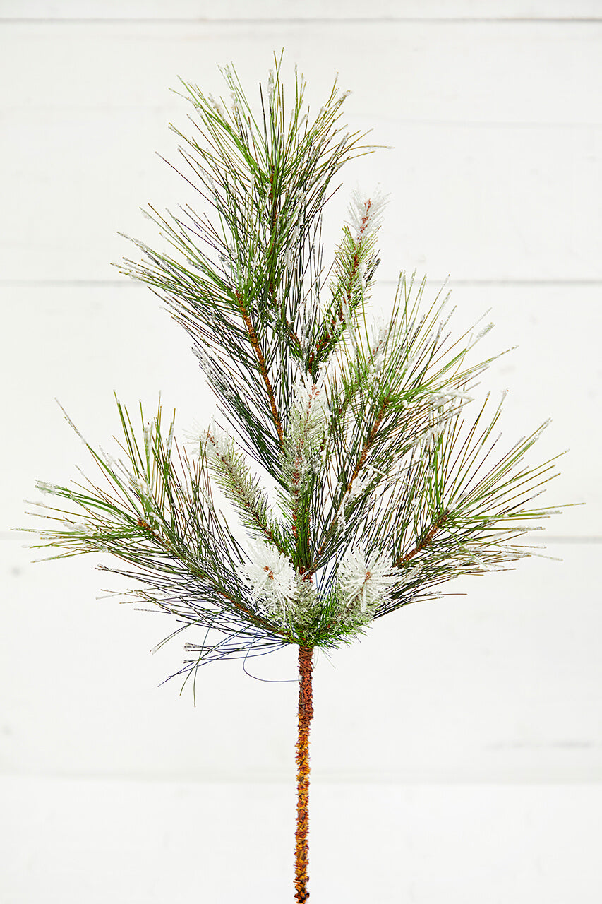 24" Christmas Flocked Pine Spray