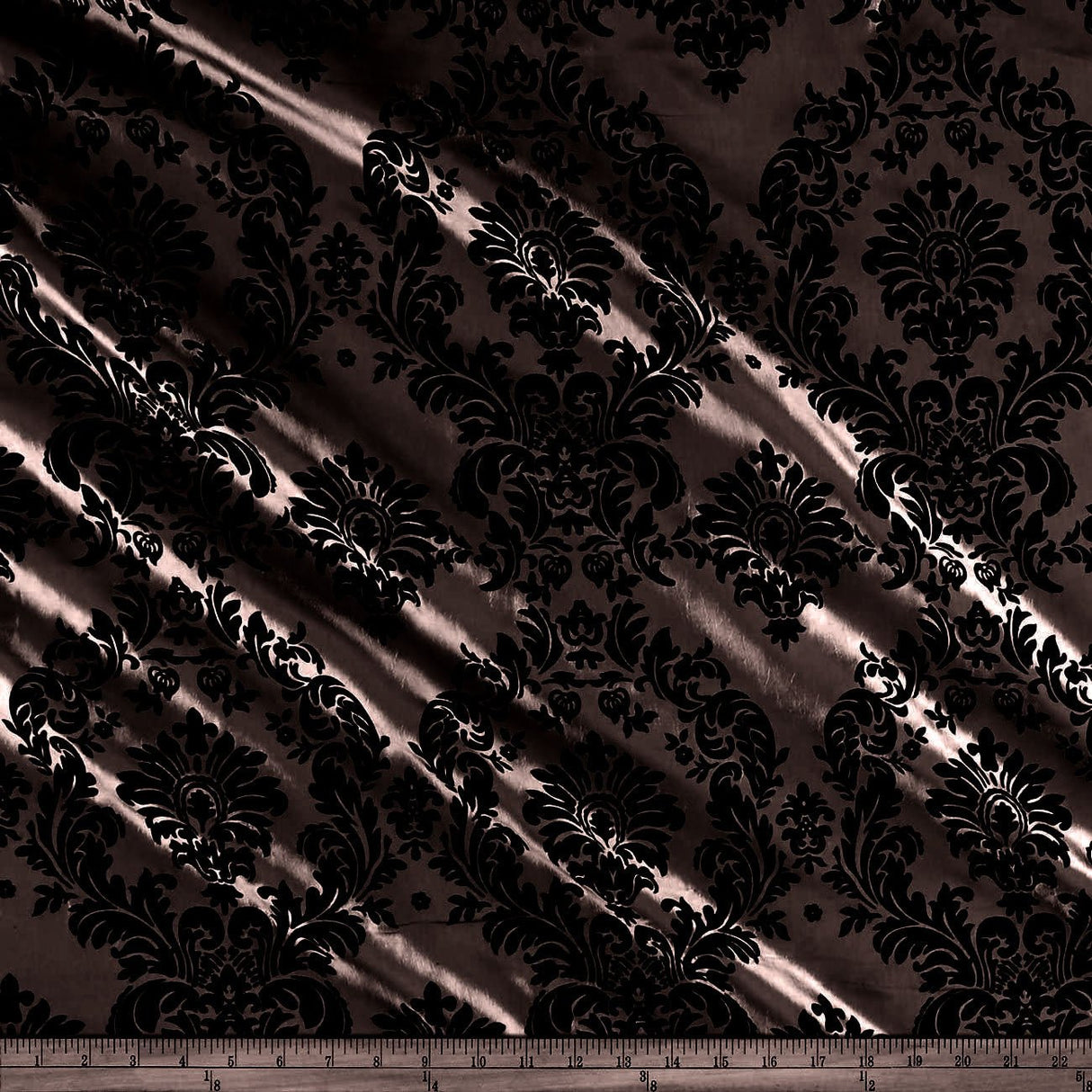 Flocking Taffeta Polyester Fabric - 58" Width, Multiple Colors (1 Yard)