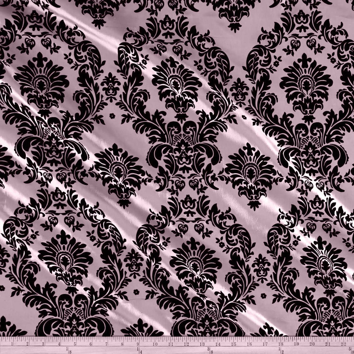 Flocking Taffeta Polyester Fabric - 58" Width, Multiple Colors (1 Yard)