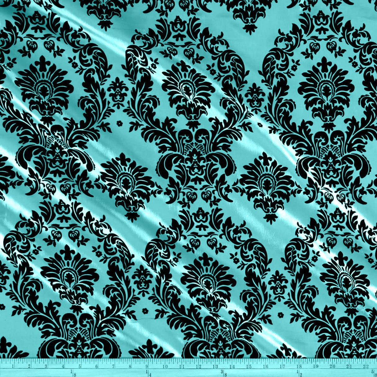 Flocking Taffeta Polyester Fabric - 58" Width, Multiple Colors (1 Yard)