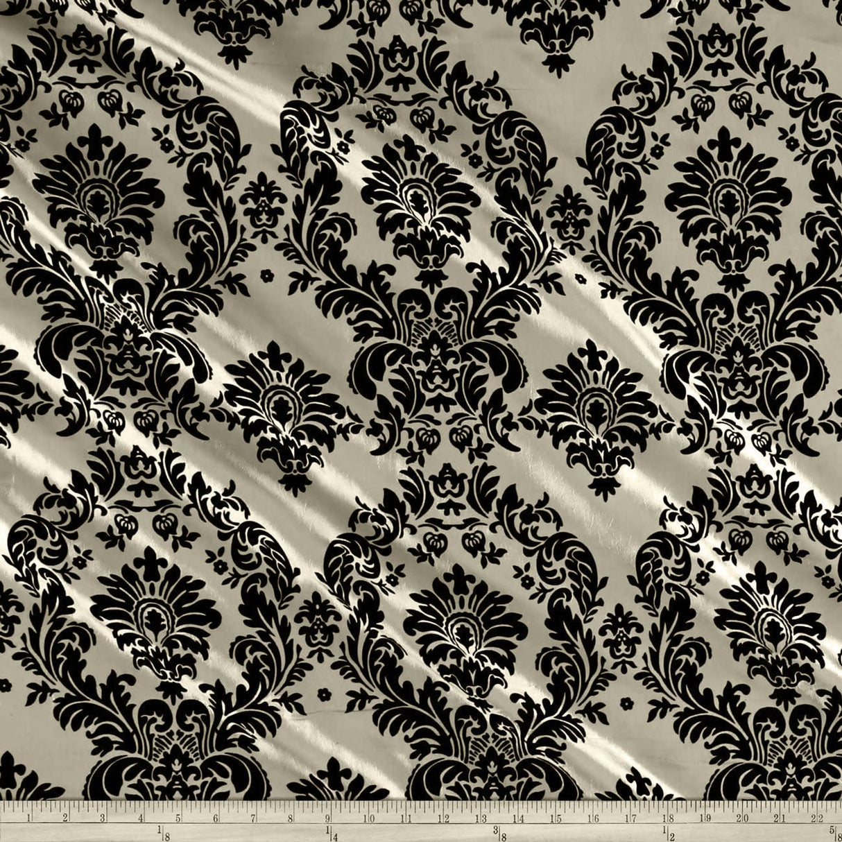 Flocking Taffeta Polyester Fabric - 58" Width, Multiple Colors (1 Yard)