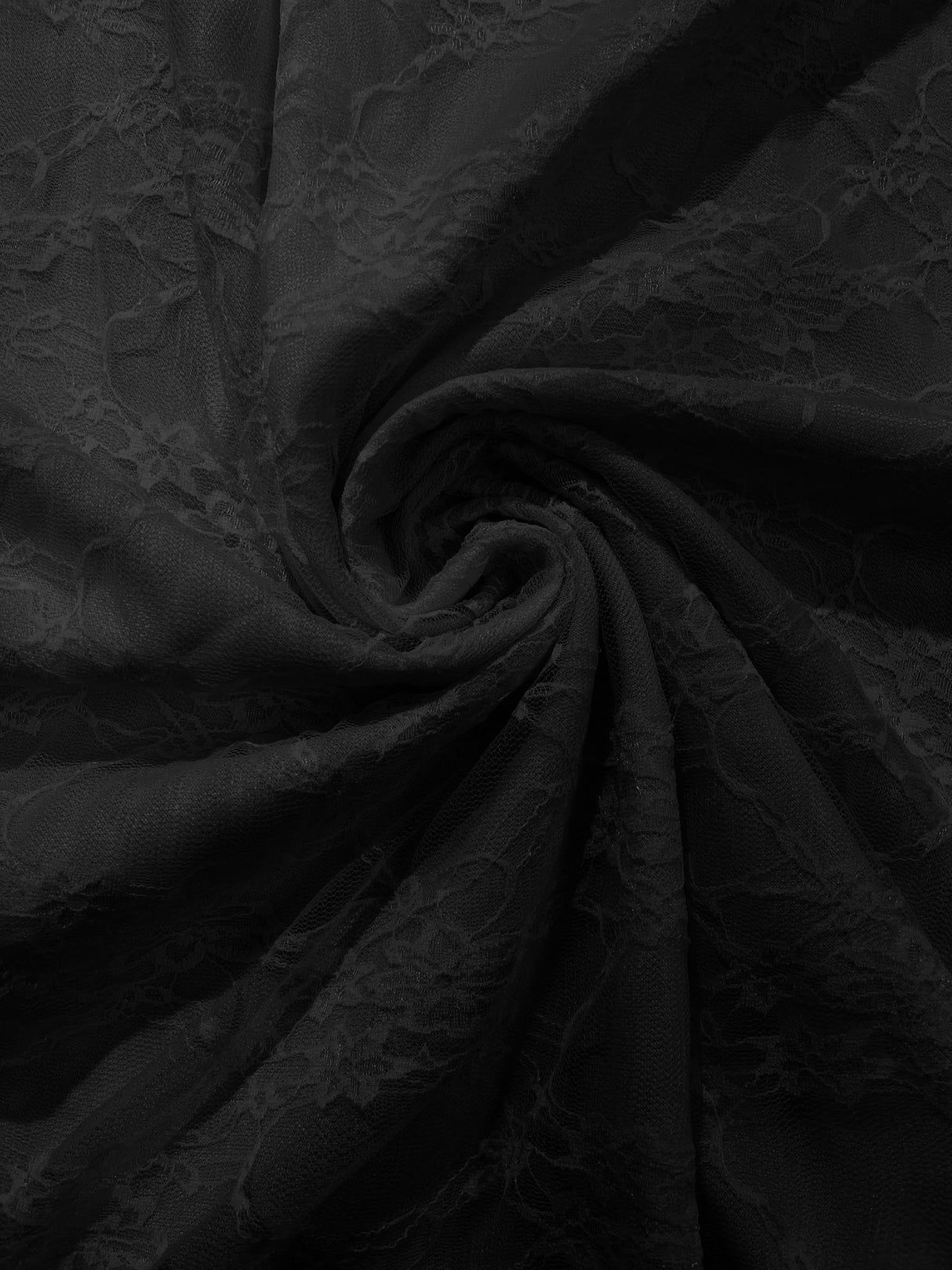 Floral Stretch Lace Nylon Fabric - Floral Pattern, 58" Width (1 Yard)