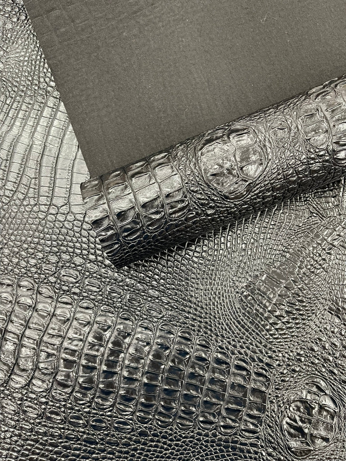 Florida Gator 3D Embossed Vinyl Fabric - 3D Crocodile Texture, 54" Width (1 Yard)