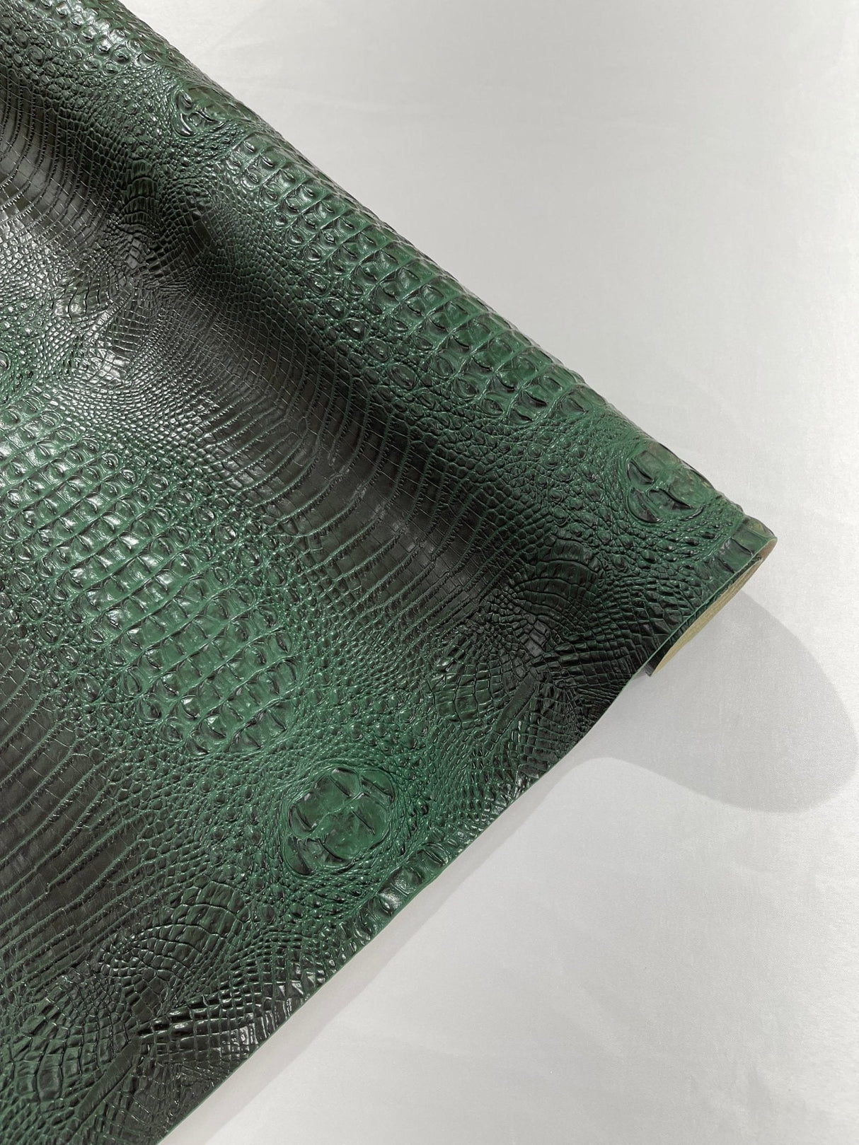 Florida Vegan Faux Crocodile 3D Two Tone Vinyl Fabric - 54" Width, Textured Crocodile Embossed, Two Tone Finish (1 Yard)