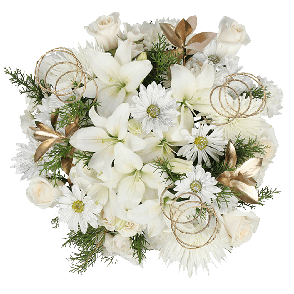 Peaceful Winter Bouquets 5 Pack 21 Stems Fresh Flower Arrangements Seasonal Floral Gift Set