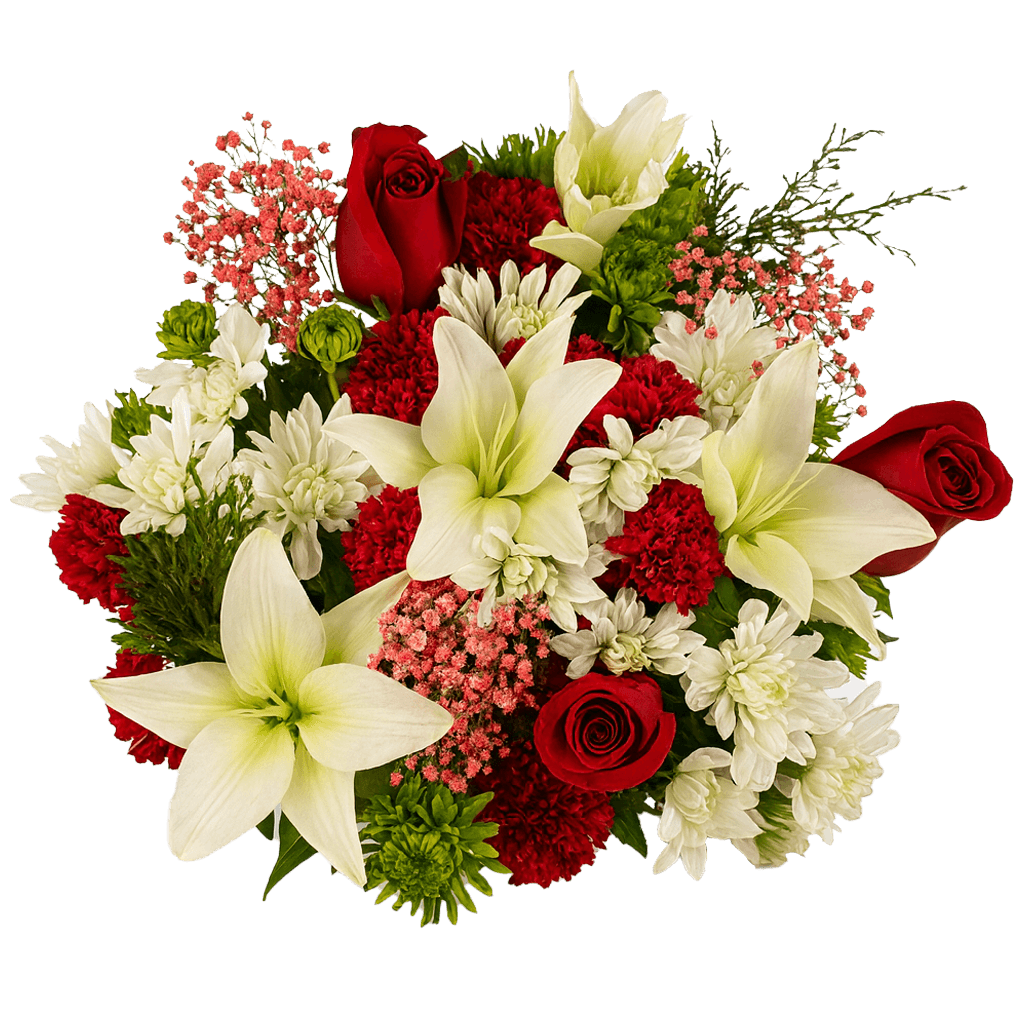 Elegant Christmas Flower Bouquet Fresh Mixed Arrangement