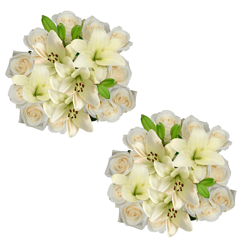 Elegant Fresh Rose & Lily Bouquet Classic Floral Gift