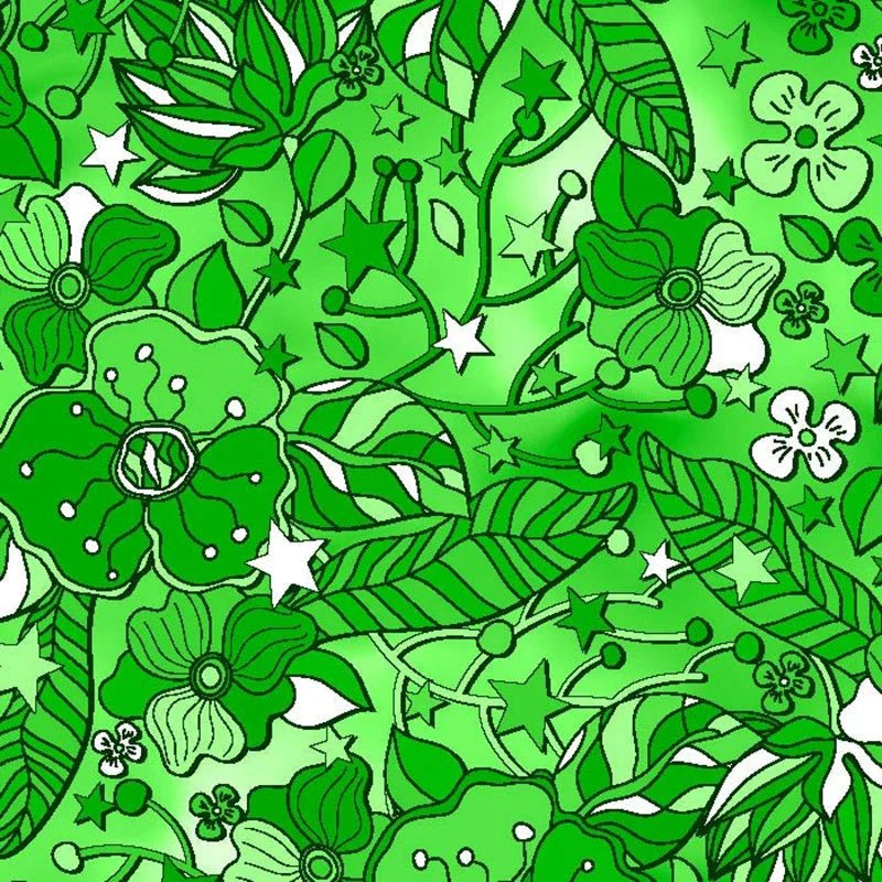 Printed Spandex Flower Stars 4