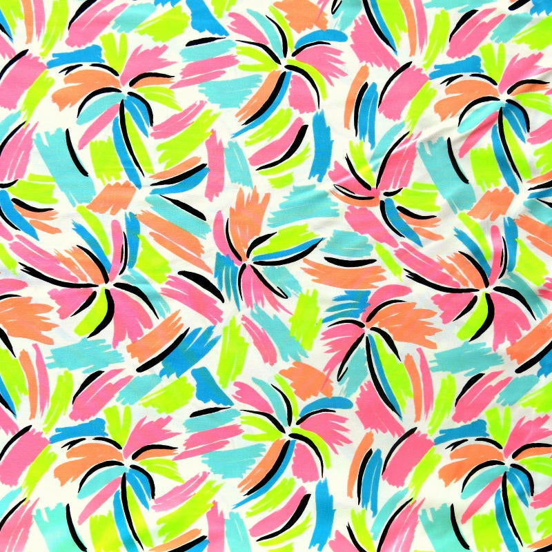 Microfiber Boardshort Fabric Fluorescent Palms