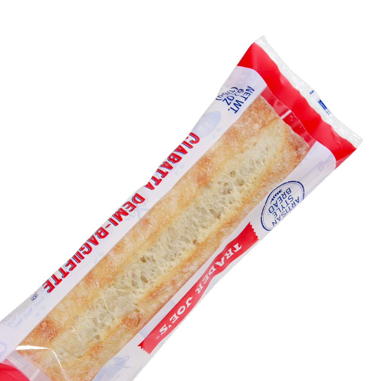 Ciabatta Demi-Baguette 6.2 oz Crispy & Light