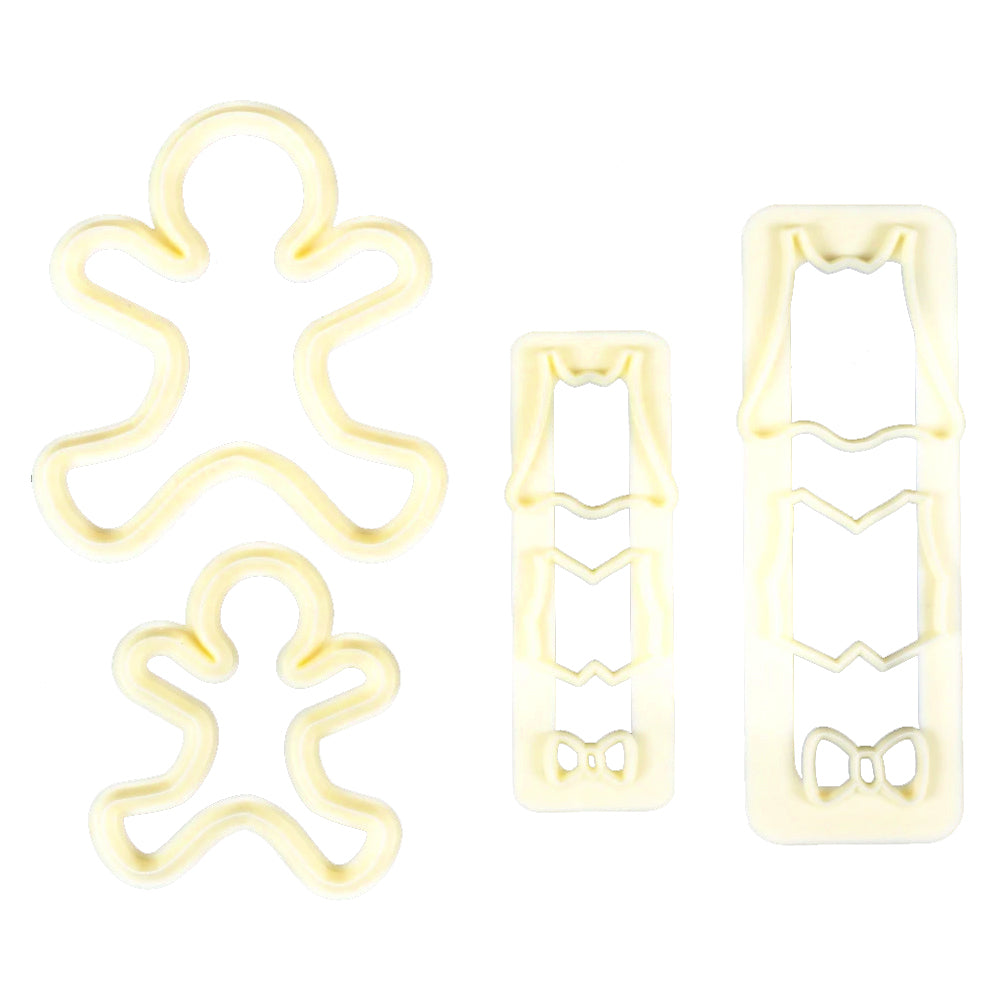 FMM Sugarcraft Gingerbread People Plastic Gumpaste Cutter Set