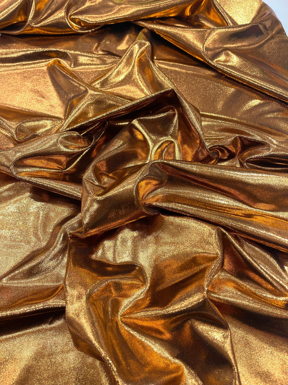 Foggy All Over Foil Metallic Nylon Spandex Fabric - Shimmering Foil, 58" Width (1 Yard)