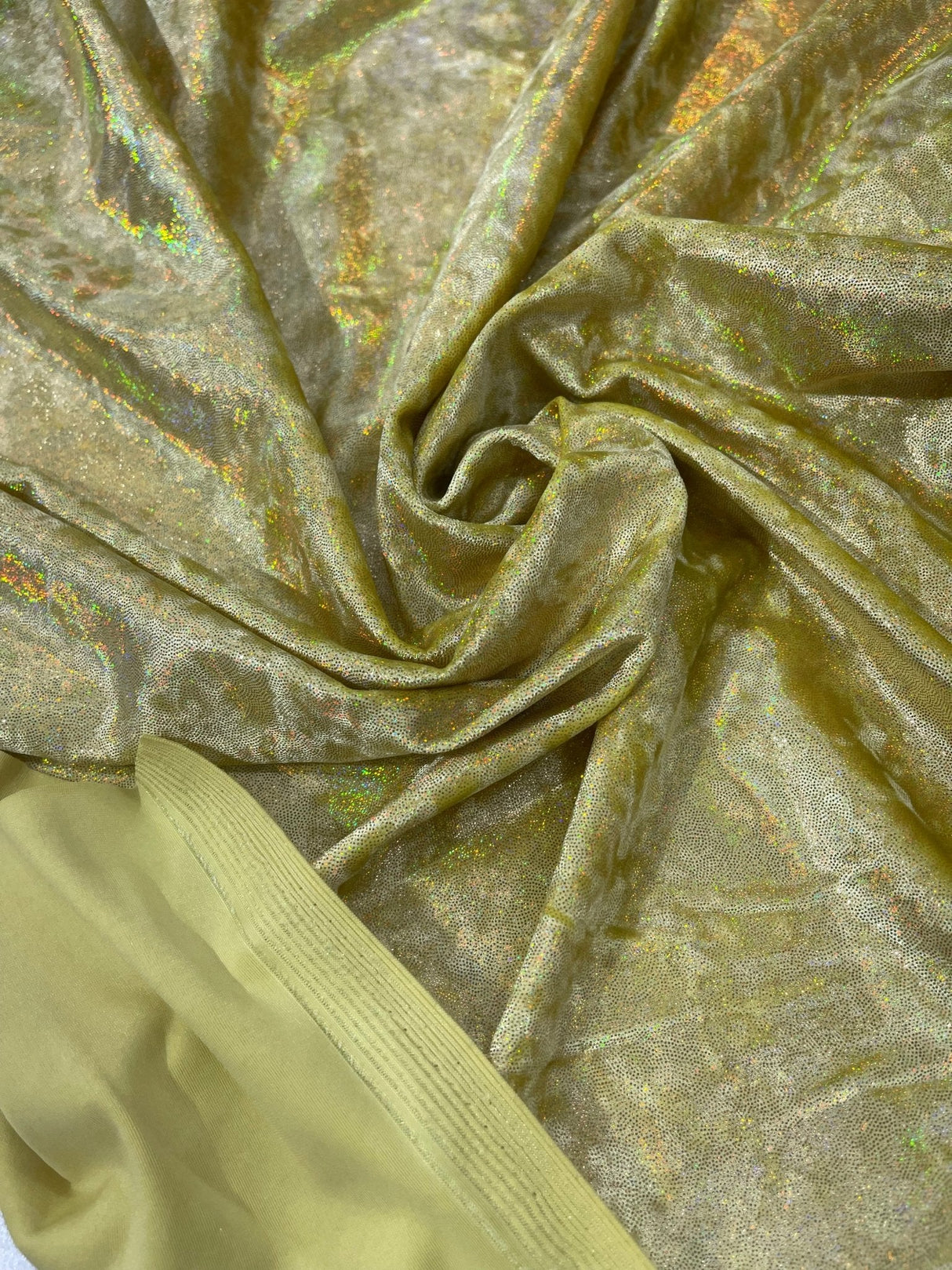 Foggy Foil Stretch Velvet Fabric - Iridescent Foil, 58" Width (1 Yard)